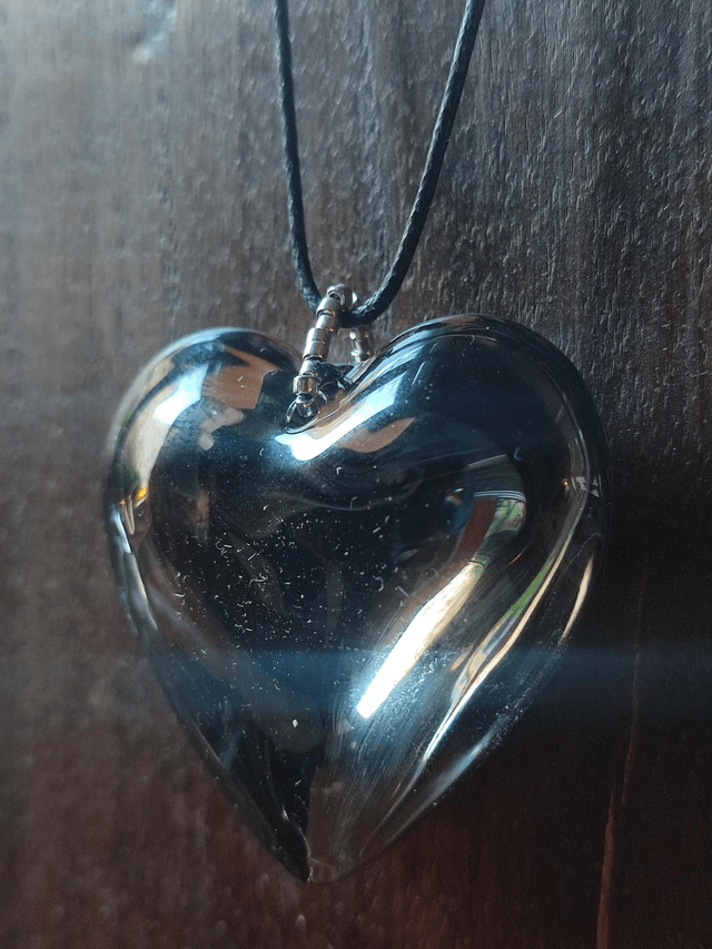 Z-Sautoir🖤 en verre, reflets miroir, monté sur fil de coton noir réglable , pièce unique 