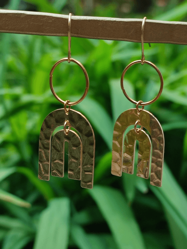 Z-Boucles d'oreilles en acier inoxydable doré -sans nickel,pièce unique 