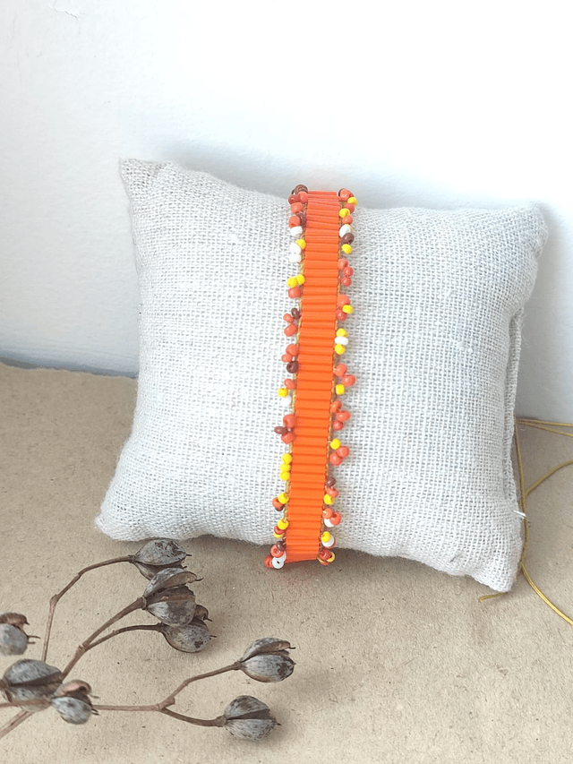Z-Bracelet tissé main en perles de verre miyuki : or& rosé, réglable par lien 