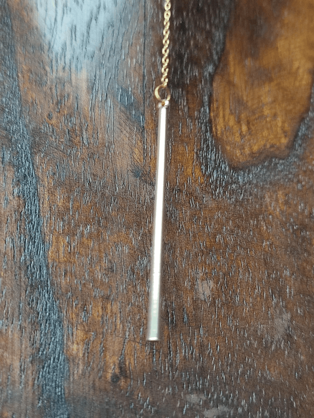 Collier long pendentif chaine en acier inoxydable doré, monté sur fil de lin réglable avec chaîne d'extension 