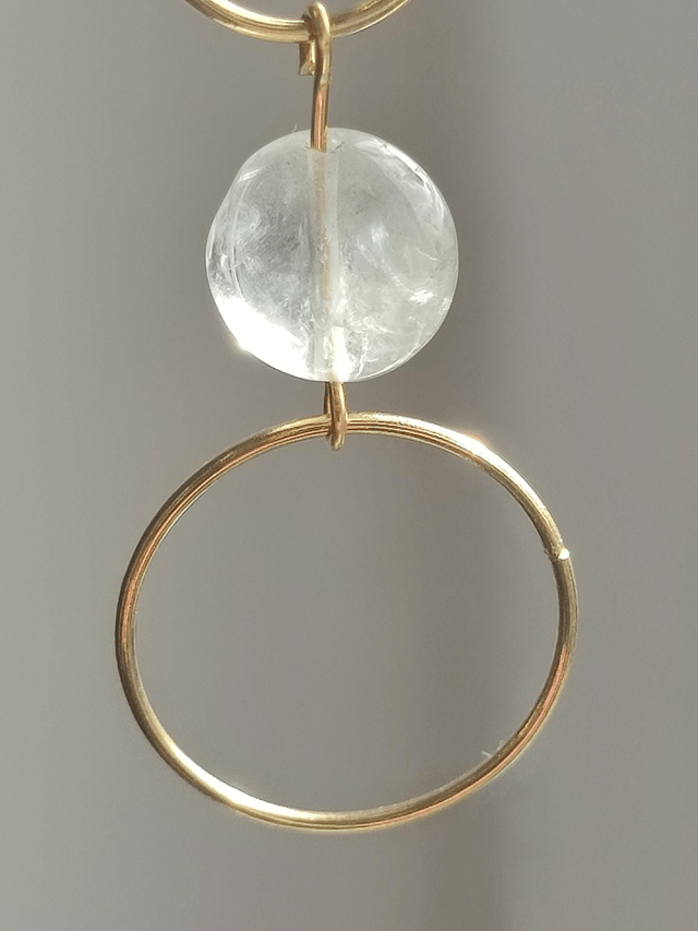 Z-Boucles d'oreilles en agate ( pierres naturelles) sur cercles dorés en acier inoxydable -sans nickel 