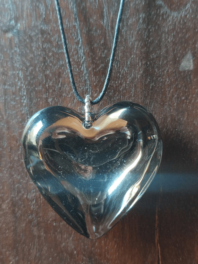 Z-Sautoir🖤 en verre, reflets miroir, monté sur fil de coton noir réglable , pièce unique 