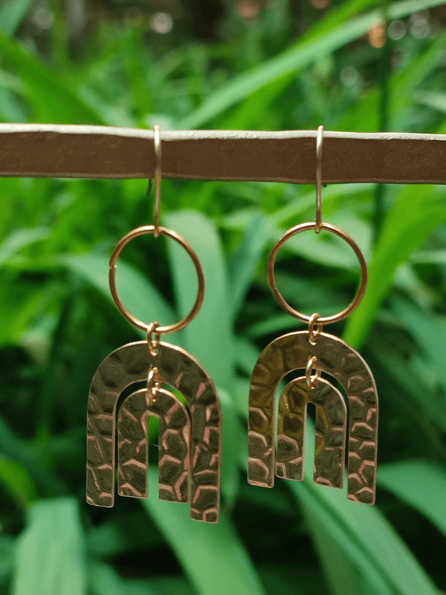 Z-Boucles d'oreilles en acier inoxydable doré -sans nickel,pièce unique 