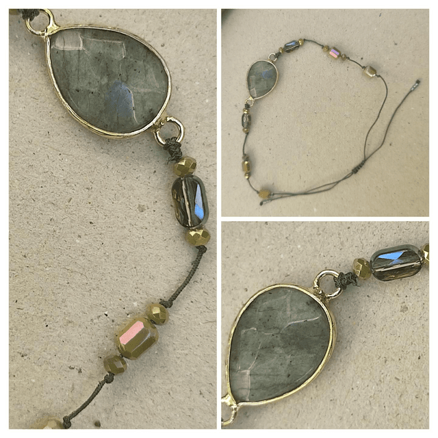 Agate mousse et verre aux jolis reflets, réglable et résistant 